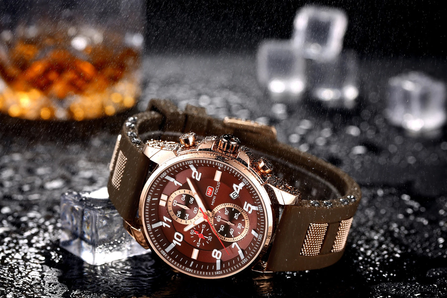Mini Focus Men’s Waterproof Chronograph Watch – Luxury Sports Design, Silicone Strap, Quartz Precision