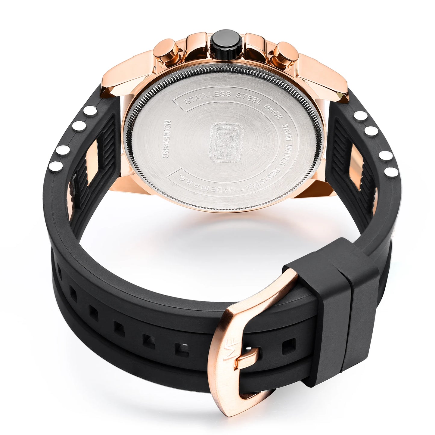 Mini Focus Men’s Waterproof Chronograph Watch – Luxury Sports Design, Silicone Strap, Quartz Precision