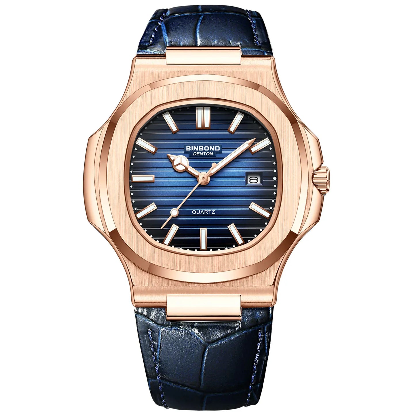 BINBOND B1885 Men's Luxury Quartz Watch – Luminous Hands, Stylish Business & Casual Wristwatch