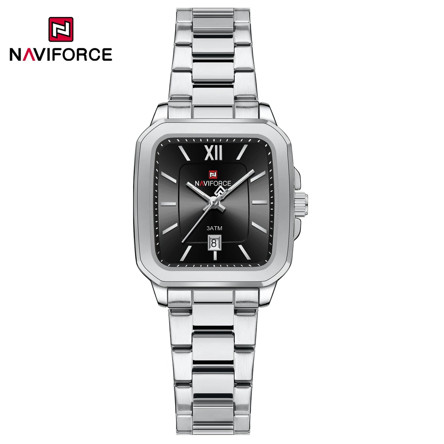 NAVIFORCE 9239 Couple Watch – Silver & Blue Quartz, Waterproof Casual Wristwatch for Men & Women