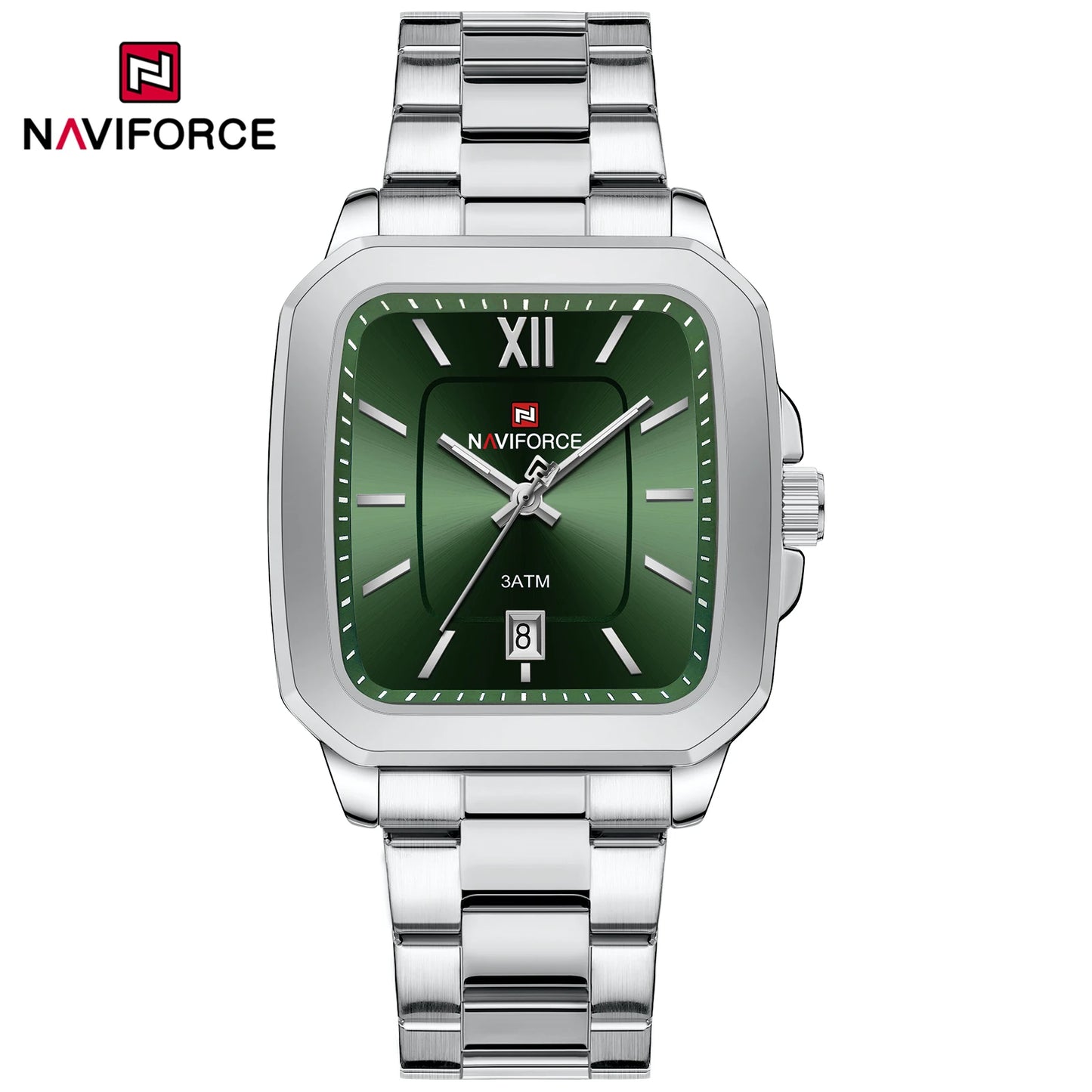 NAVIFORCE 9239 Couple Watch – Silver & Blue Quartz, Waterproof Casual Wristwatch for Men & Women