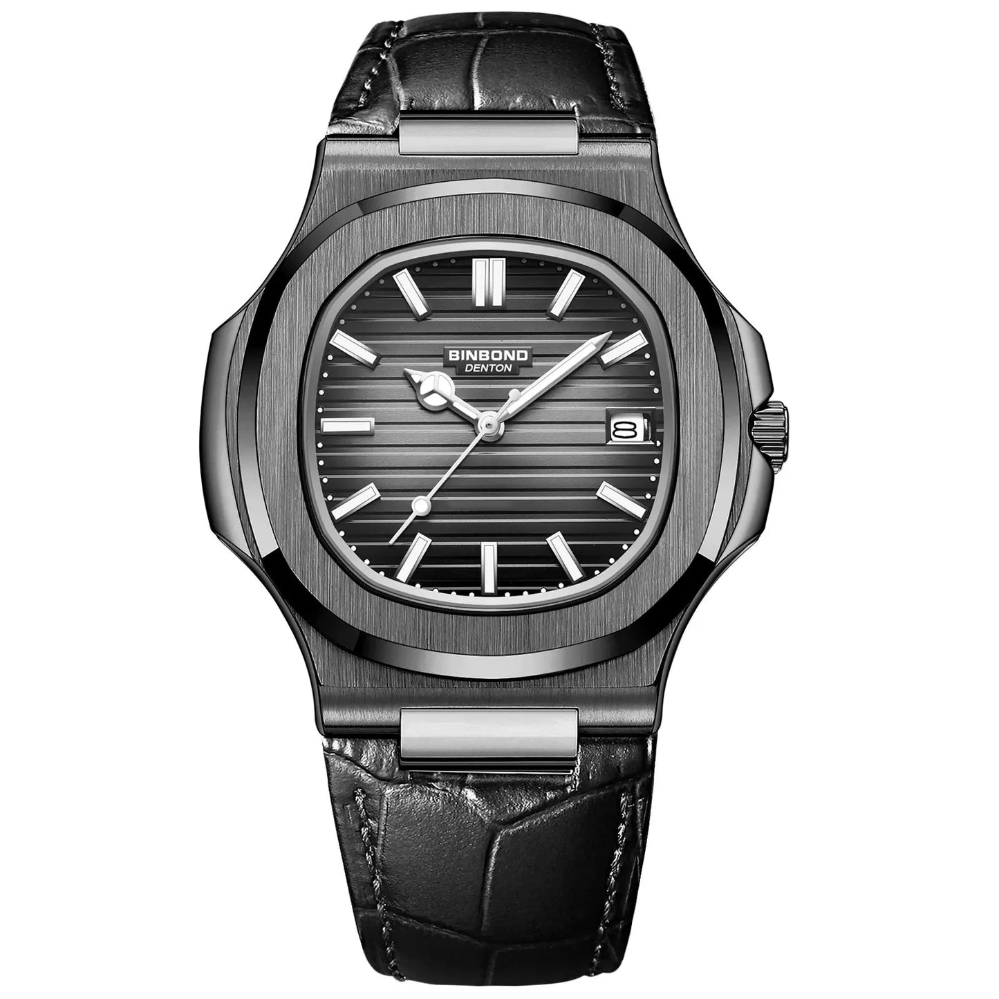 BINBOND B1885 Men's Luxury Quartz Watch – Luminous Hands, Stylish Business & Casual Wristwatch