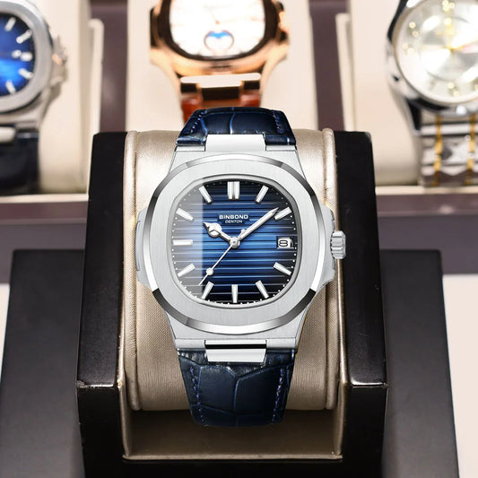 BINBOND B1885 Men's Luxury Quartz Watch – Luminous Hands, Stylish Business & Casual Wristwatch
