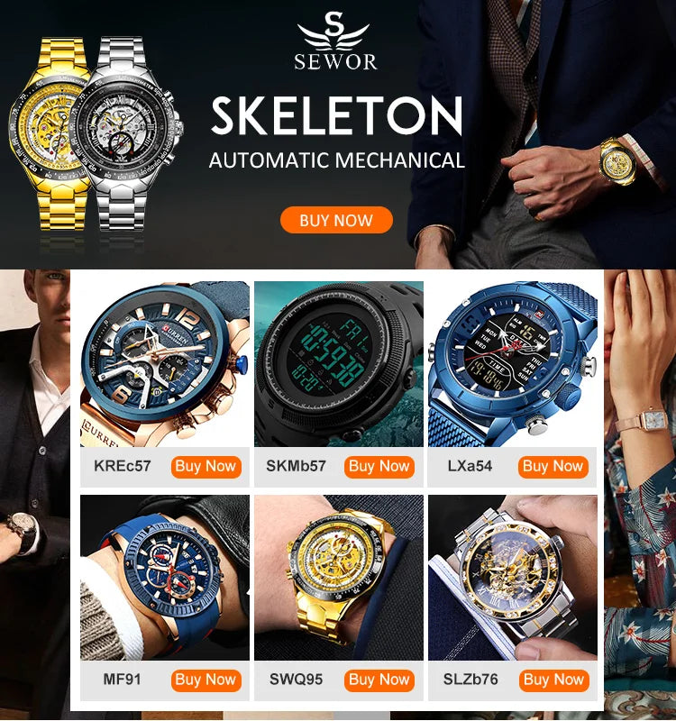 BINBOND B1885 Men's Luxury Quartz Watch – Luminous Hands, Stylish Business & Casual Wristwatch