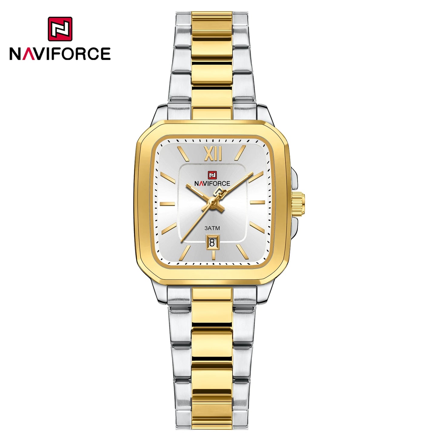 NAVIFORCE 9239 Couple Watch – Silver & Blue Quartz, Waterproof Casual Wristwatch for Men & Women