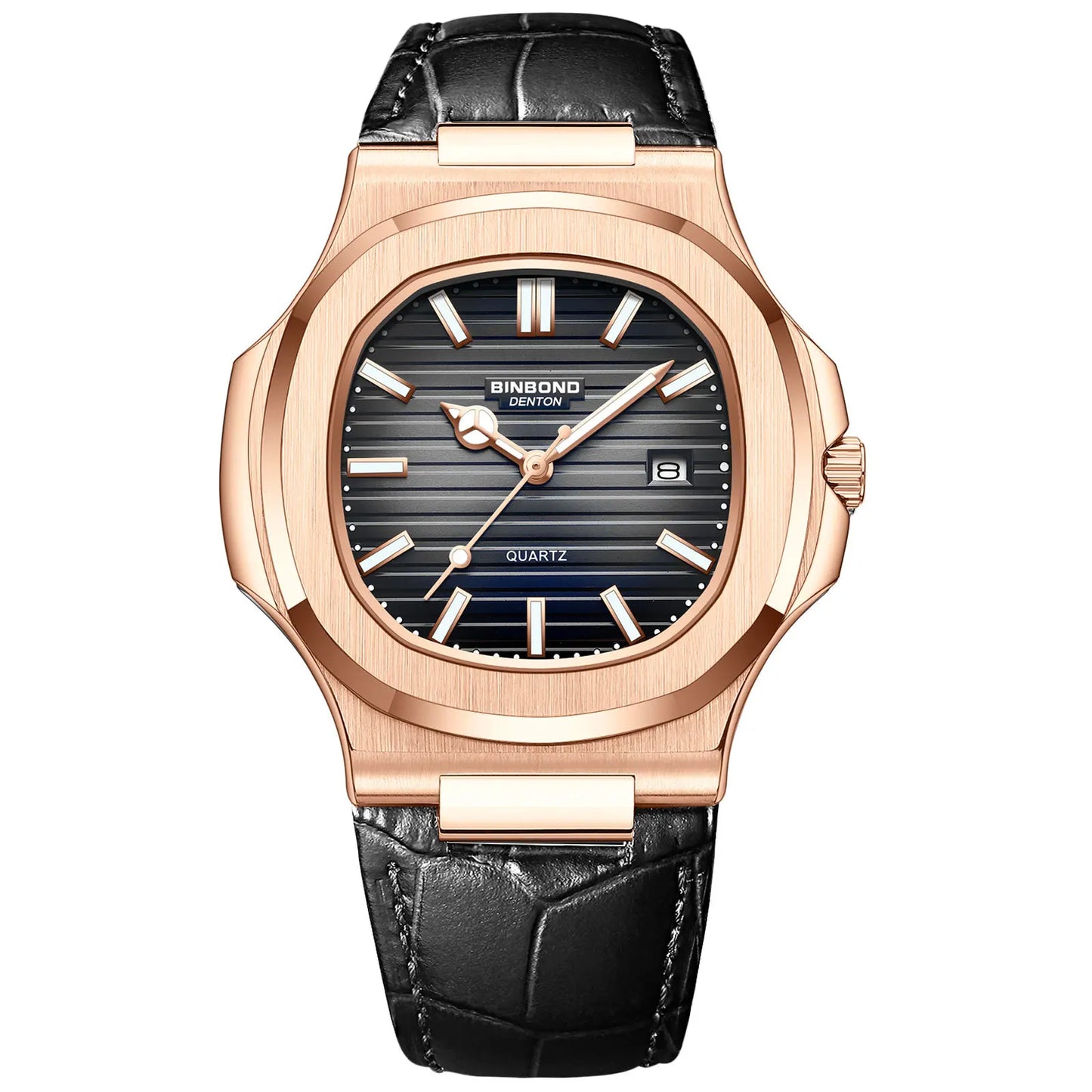 BINBOND B1885 Men's Luxury Quartz Watch – Luminous Hands, Stylish Business & Casual Wristwatch