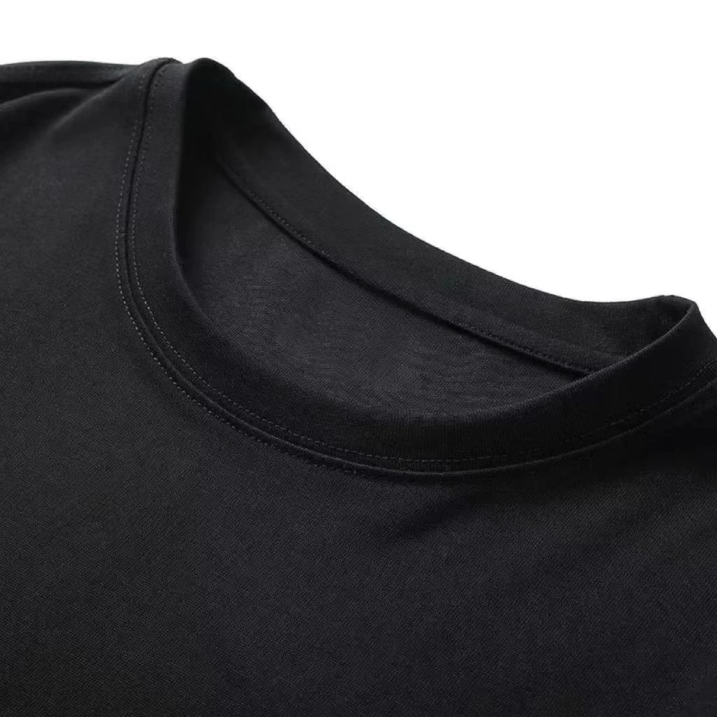 Men’s Sports Car & Motorcycle T-Shirt – Trendy Summer Round-Neck, Pure Cotton Short-Sleeve Top